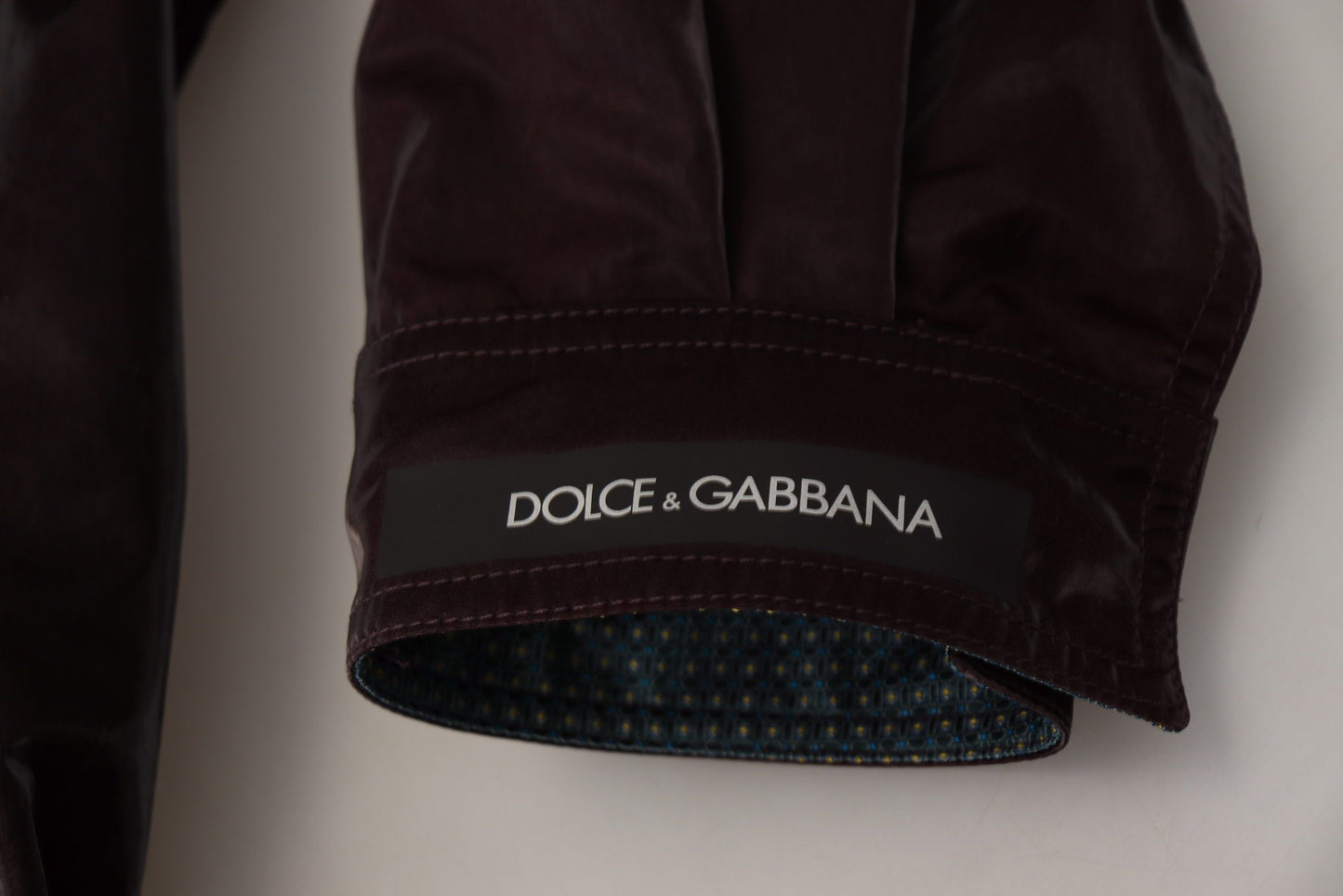 Bordeaux Nylon Kragen Männer Mantel Jacke