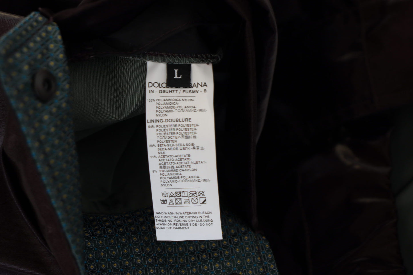 Bordeaux Nylon Kragen Männer Mantel Jacke