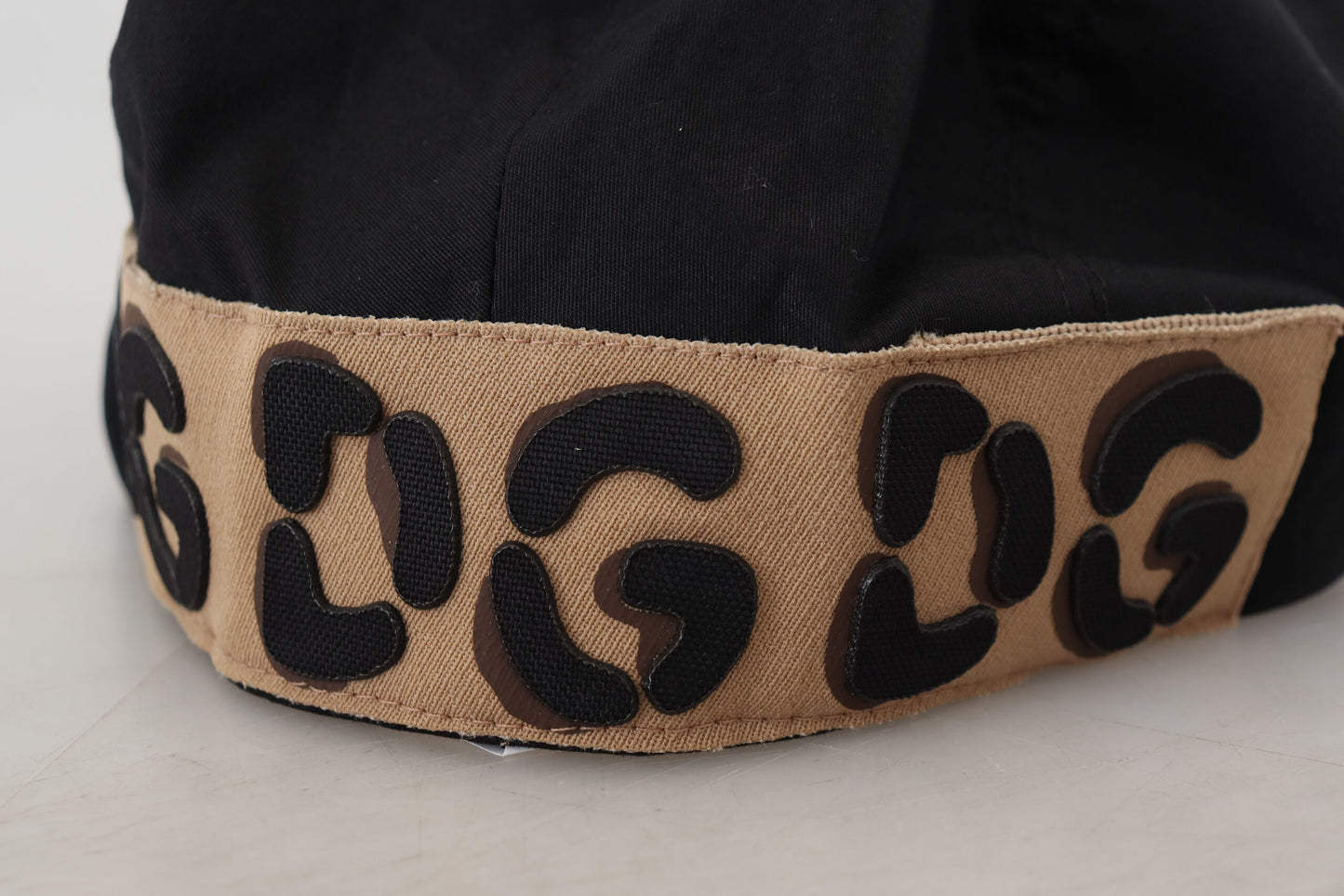 Schwarz Braun Baumwolle DG Logo Newsboy Männer Hut