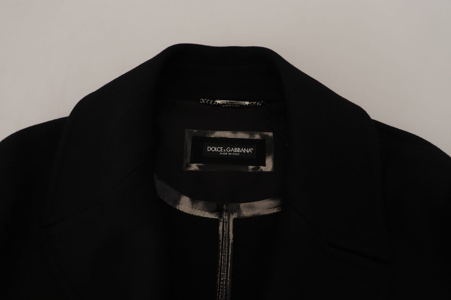 Schwarzer Trenchcoat aus Wolle Jacke