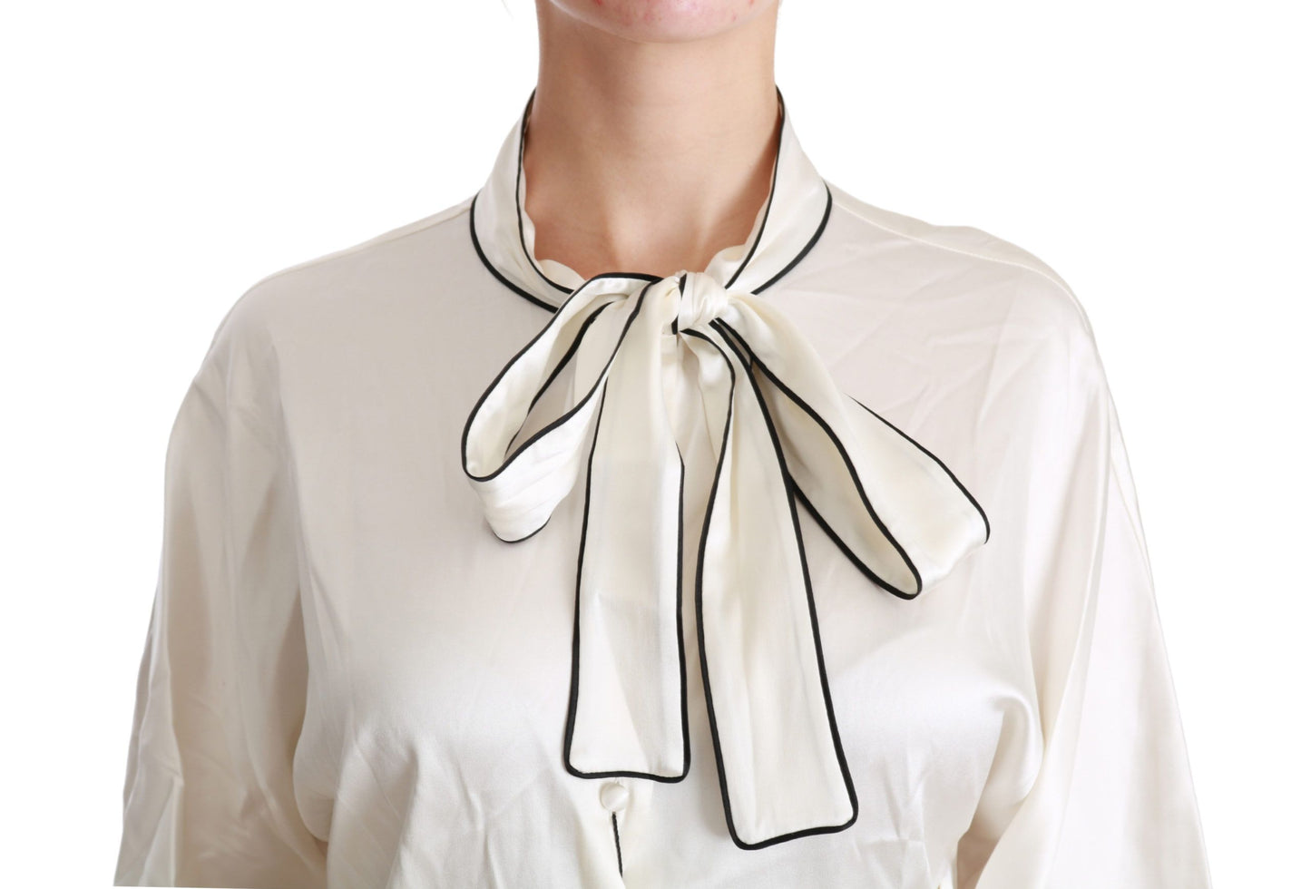 Beige 3/4-Ärmel Hemd Bluse Seidenoberteil