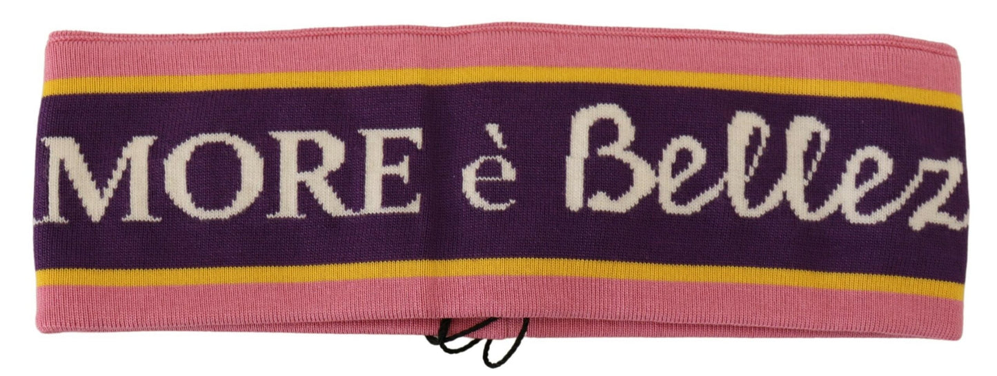 Mehrfarbig bedruckte Stirnbänder Breite Strickmütze