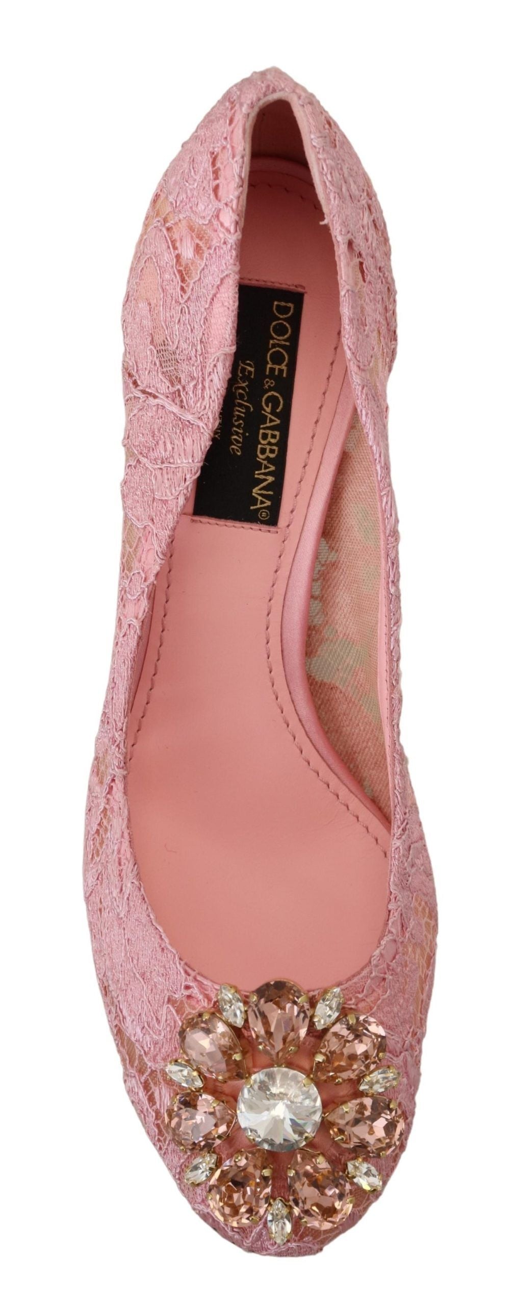 Rosa Taormina Spitze Kristall Pumps Pastell Schuhe