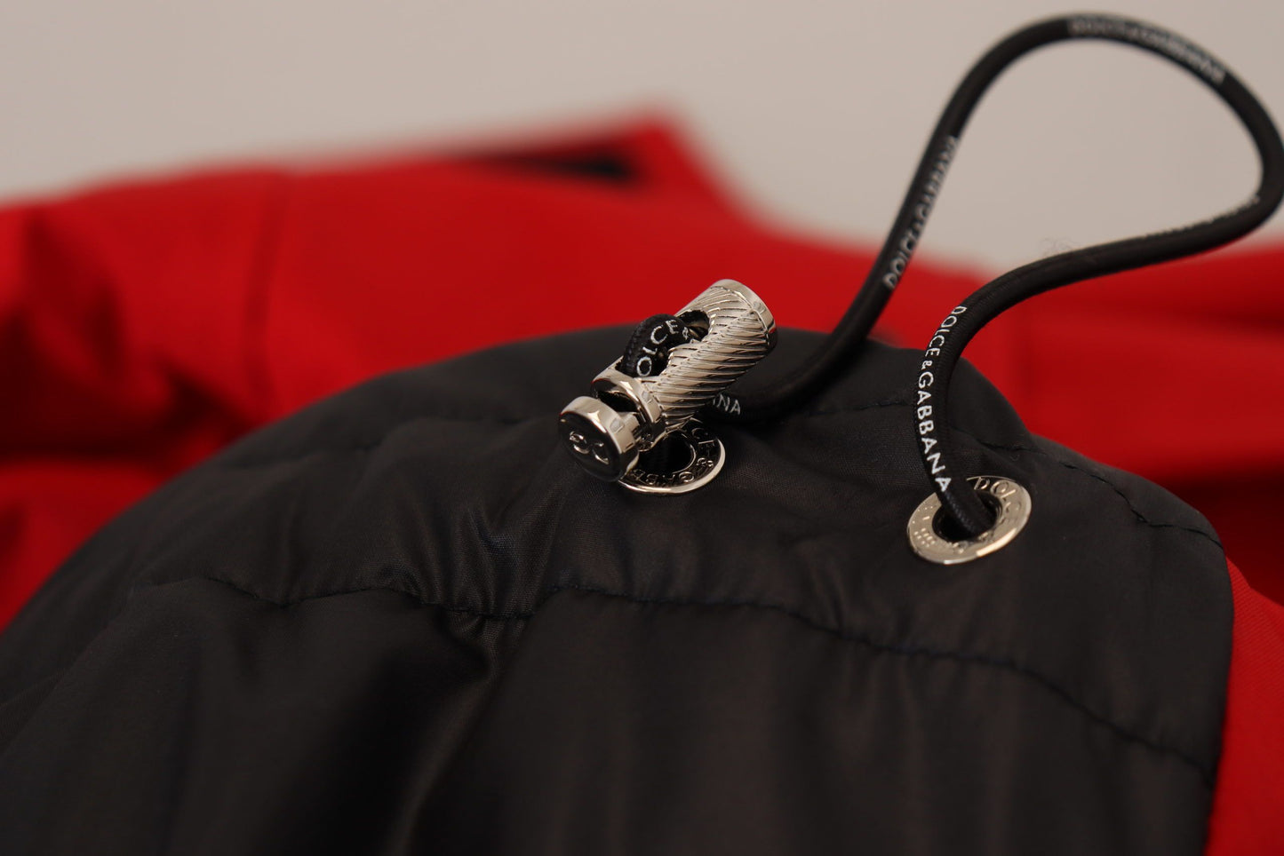 Rote Polyester Windbreaker Jacke mit durchgehendem Reißverschluss