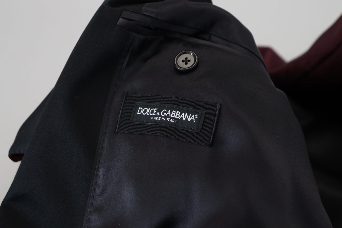 Zweireihige Jacke aus Polyester in Bordeaux