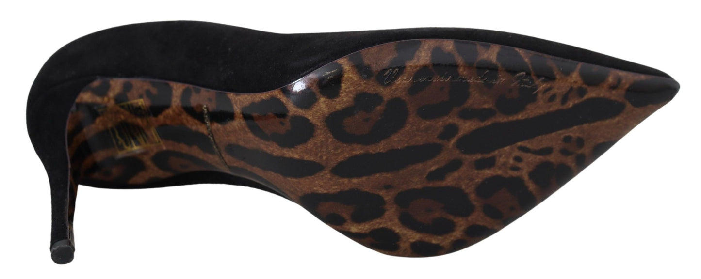 Schwarze Wildleder High Heels Pumps Klassische Schuhe