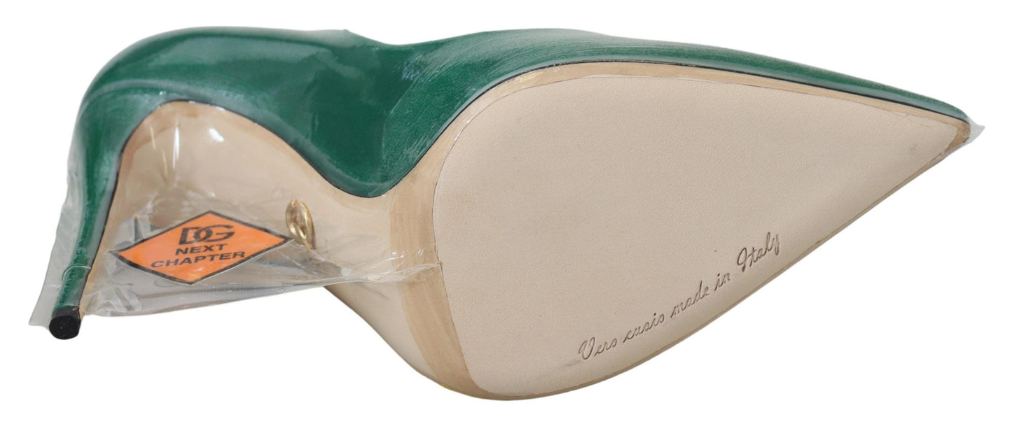 Grün Leder Absätze Pumps Kunststoff Schuhe