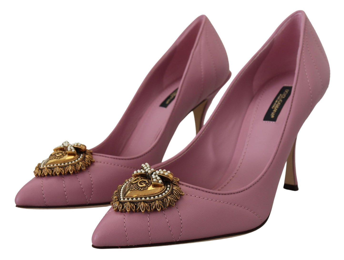 Rosa Leder Herz DEVOTION Heels Pumps Schuhe