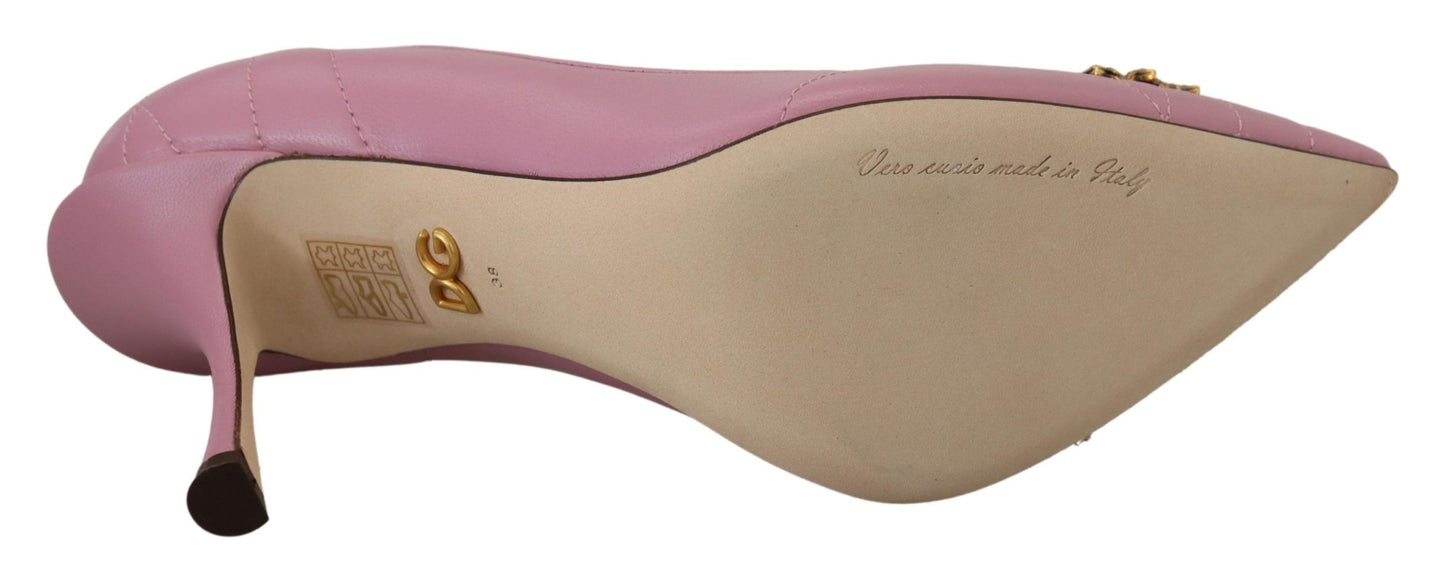 Rosa Leder Herz DEVOTION Heels Pumps Schuhe