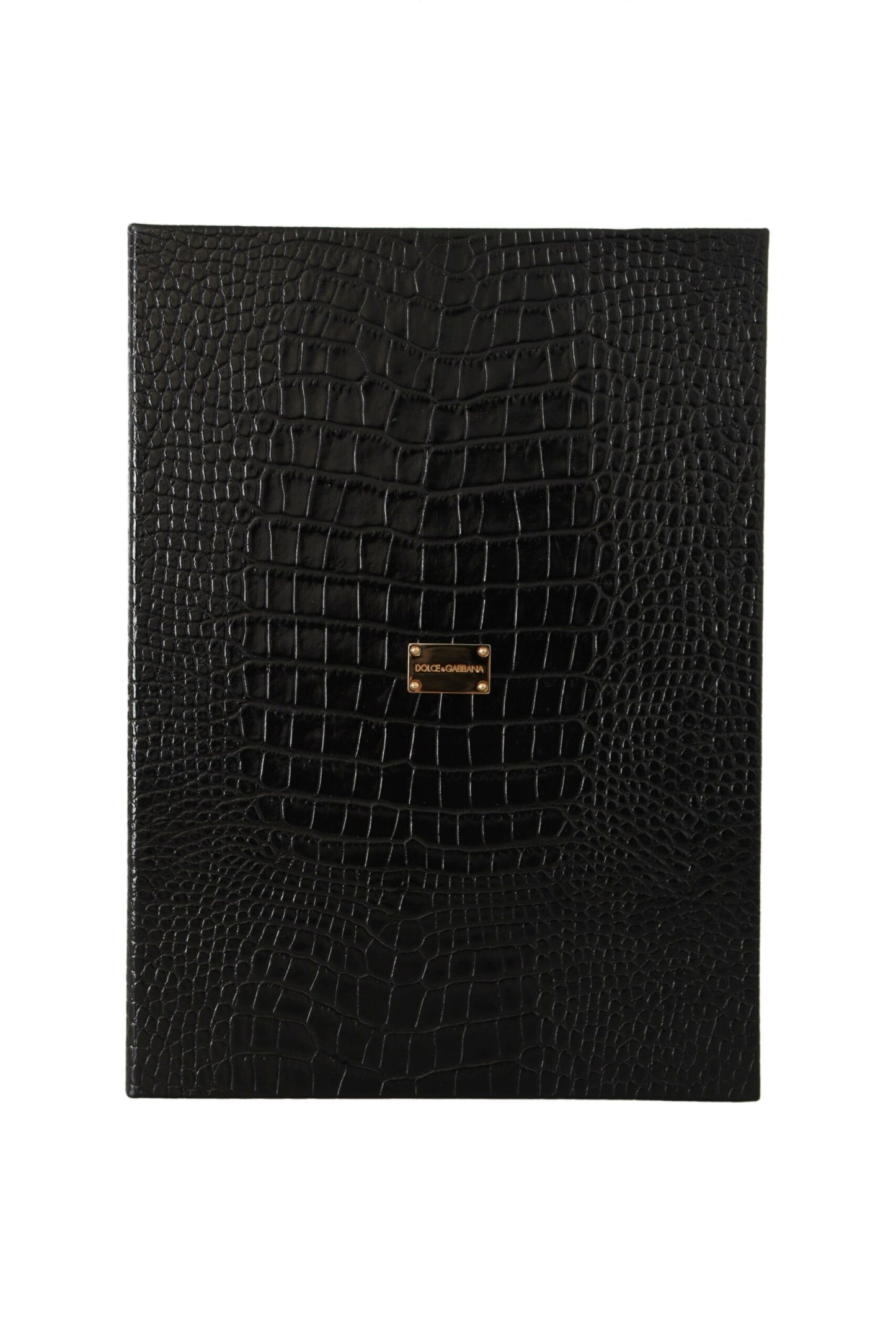 Schwarzes Leder Booklet Dekor Herren Etui Katalog Klappbuch