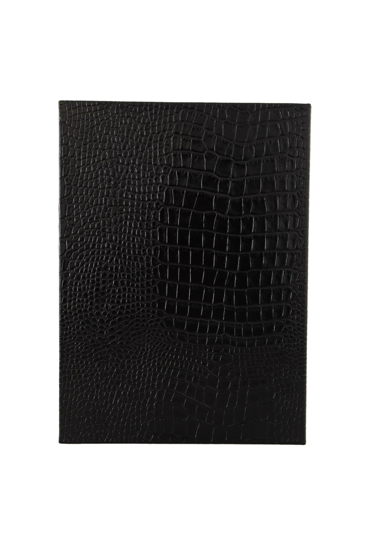 Schwarzes Leder Booklet Dekor Herren Etui Katalog Klappbuch