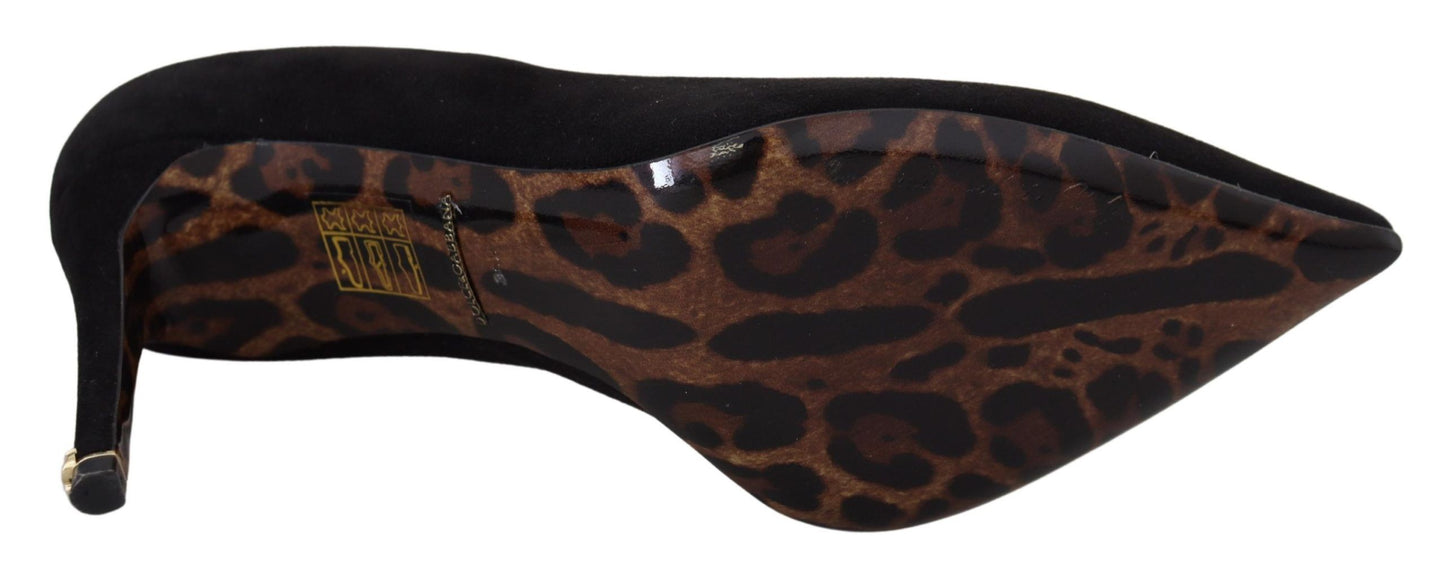 Schwarze Wildleder High Heels Pumps Klassische Schuhe