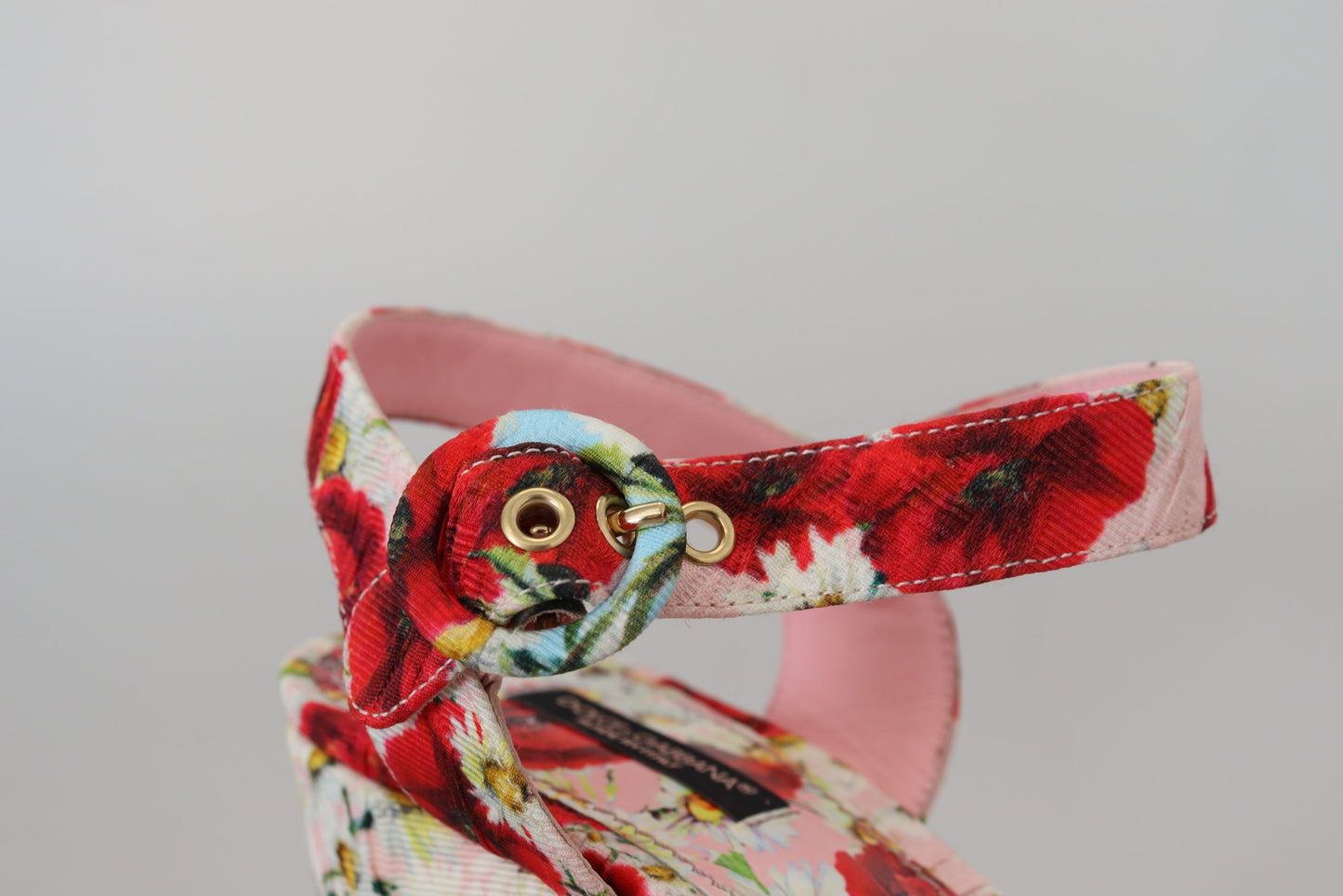 Multicolor Floral Brocade Keil Sandalen Schuhe