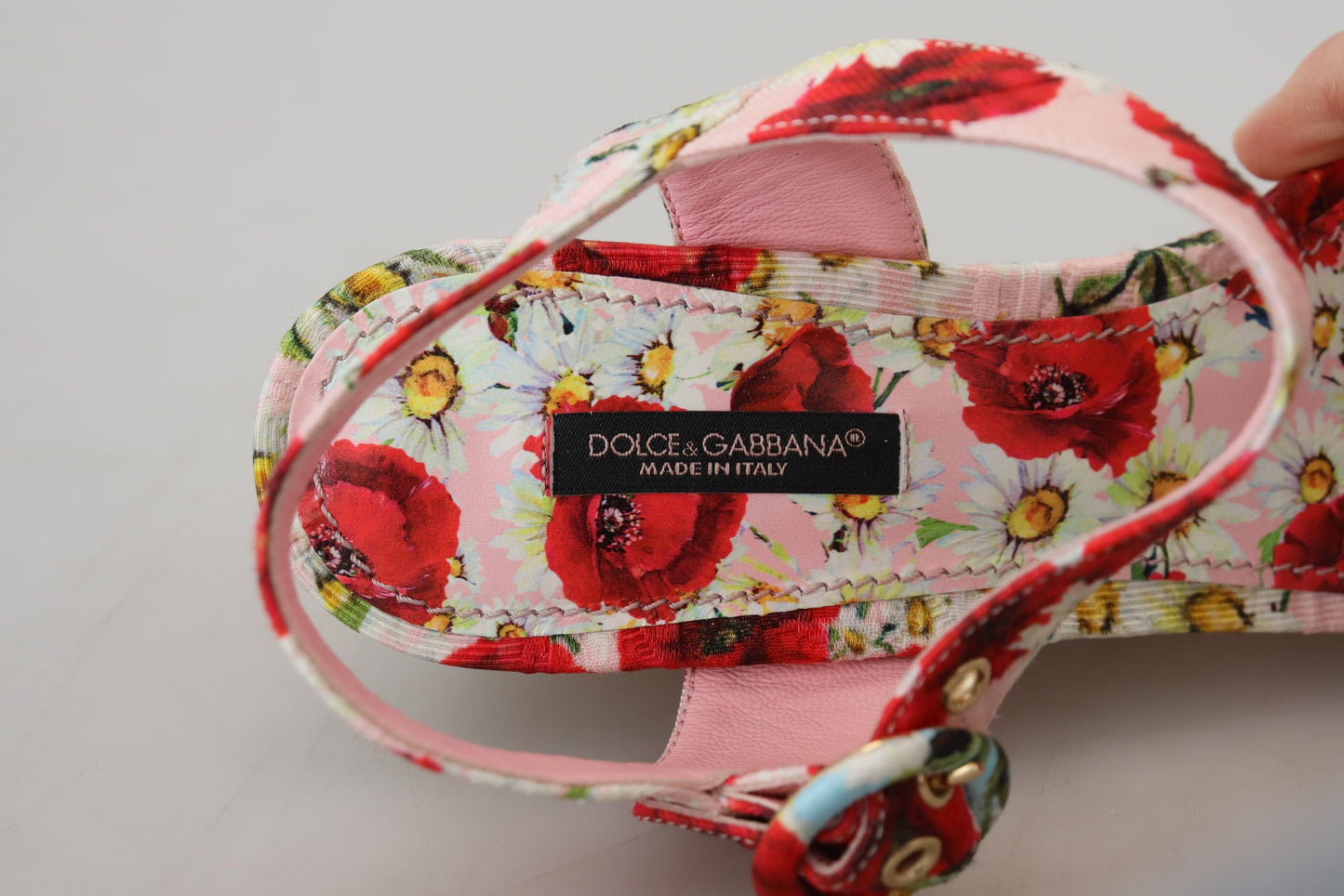 Multicolor Floral Brocade Keil Sandalen Schuhe