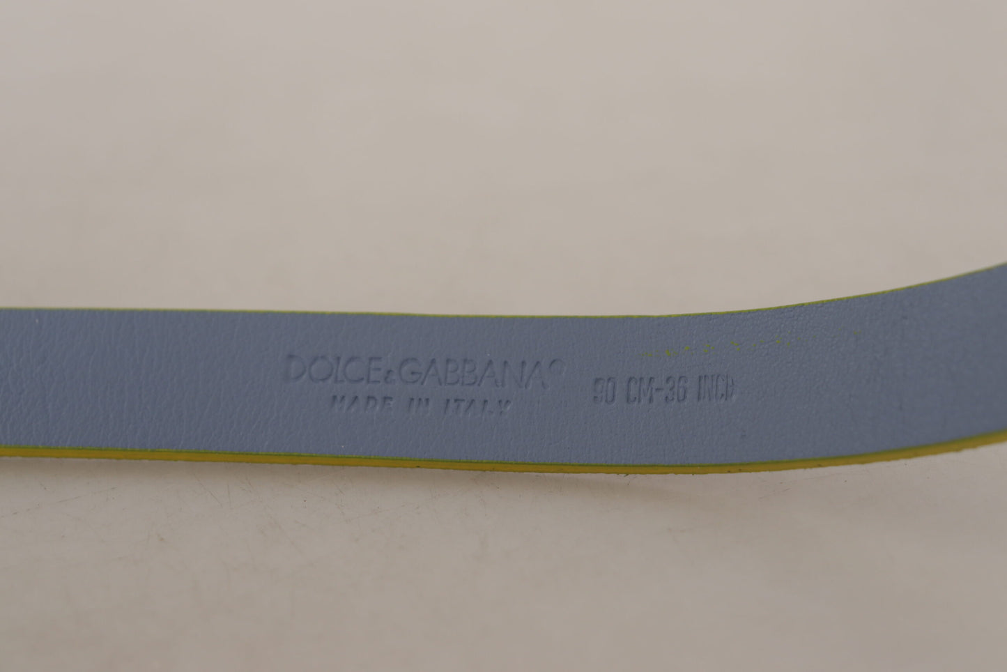 Blauer Wildledergürtel mit Logo-Gravur und Schnalle