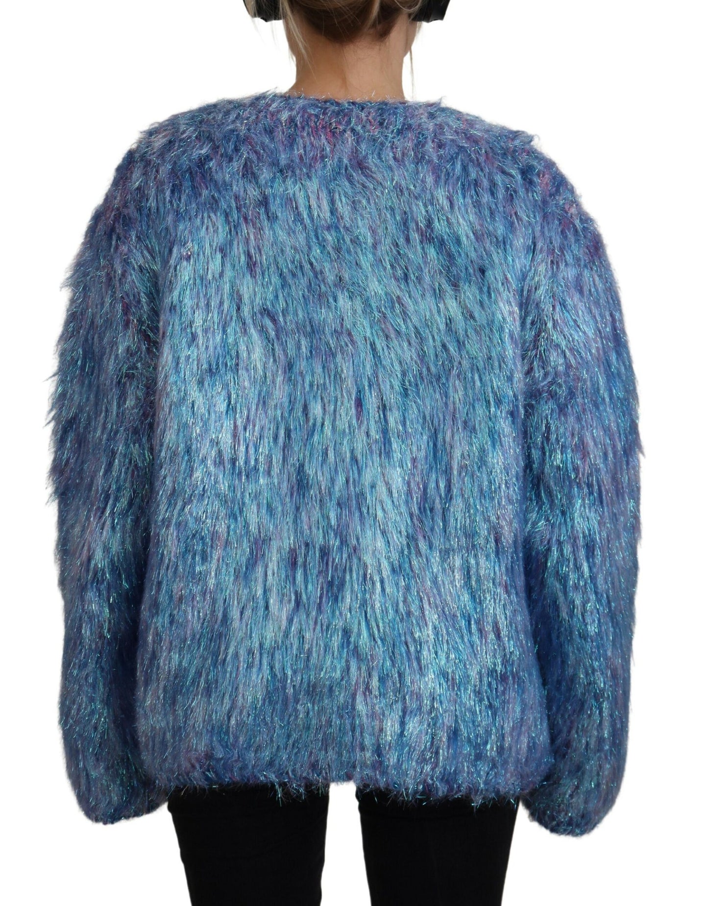 Multicolor Polyester Fransen Mantel Jacke