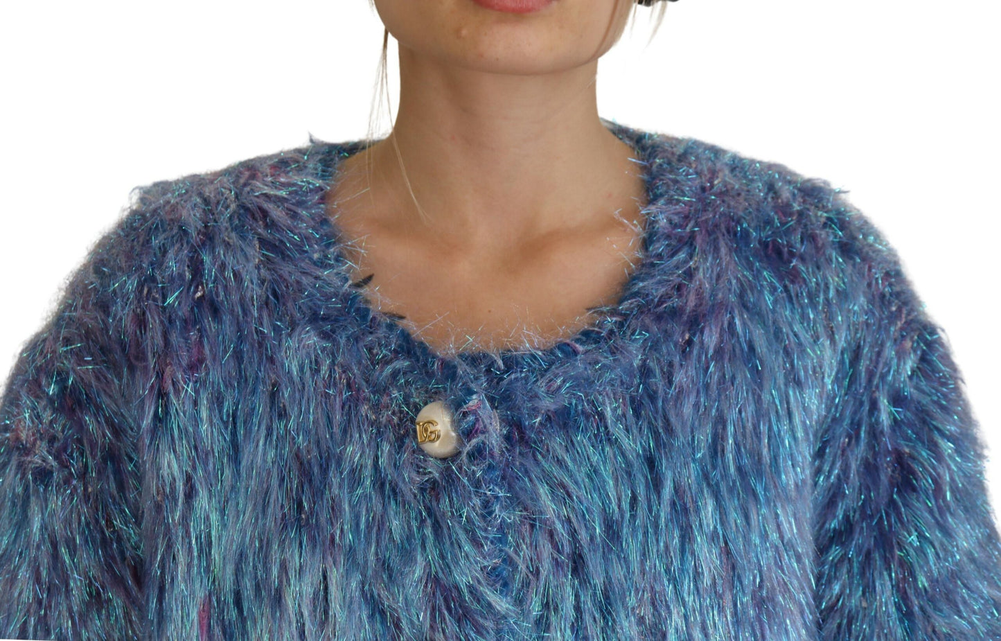 Multicolor Polyester Fransen Mantel Jacke