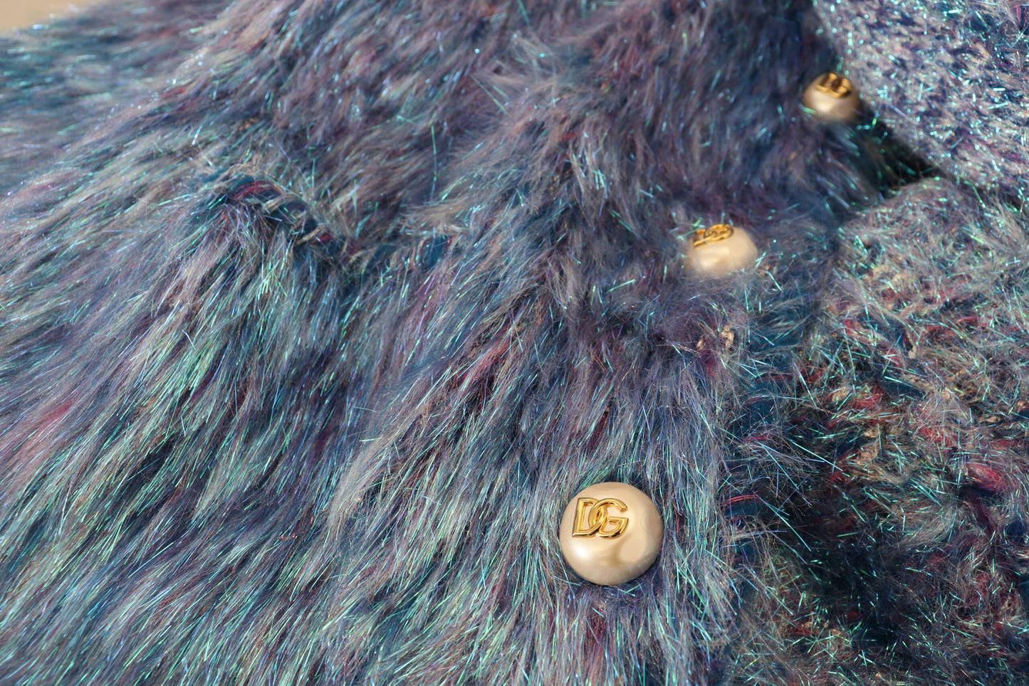Multicolor Polyester Fransen Mantel Jacke