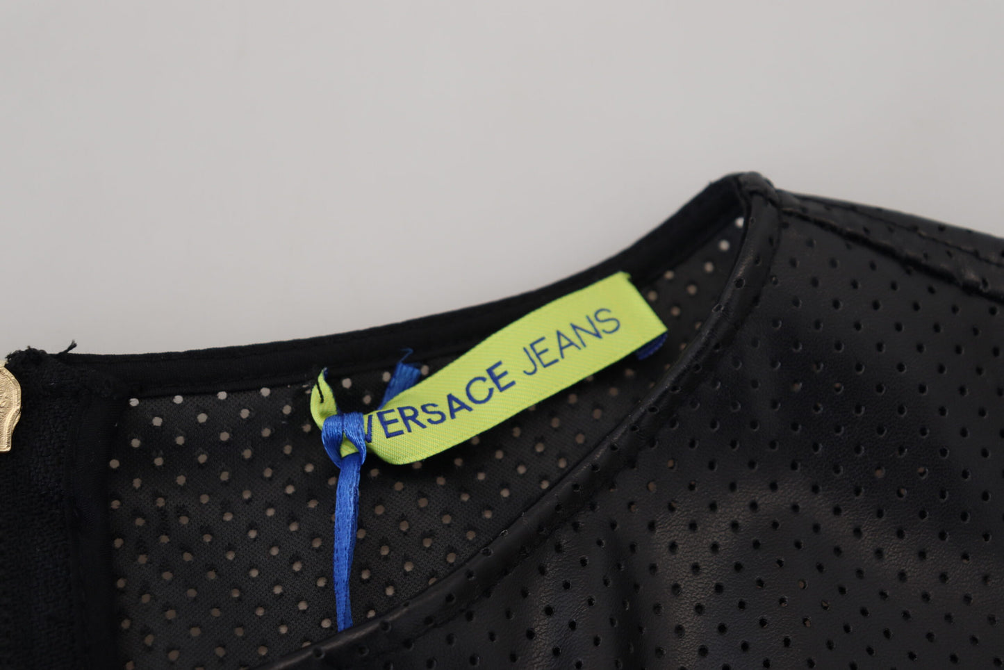 Schwarzes Smoke Print Top mit langen Ärmeln