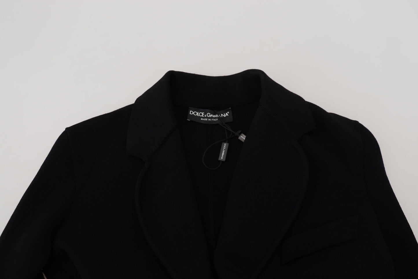 Schwarze Strickjacke mit Knöpfen Blazer Viskose Jacke