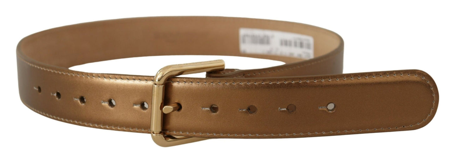 Bronze Leder Gold Logo graviert Gürtelschnalle