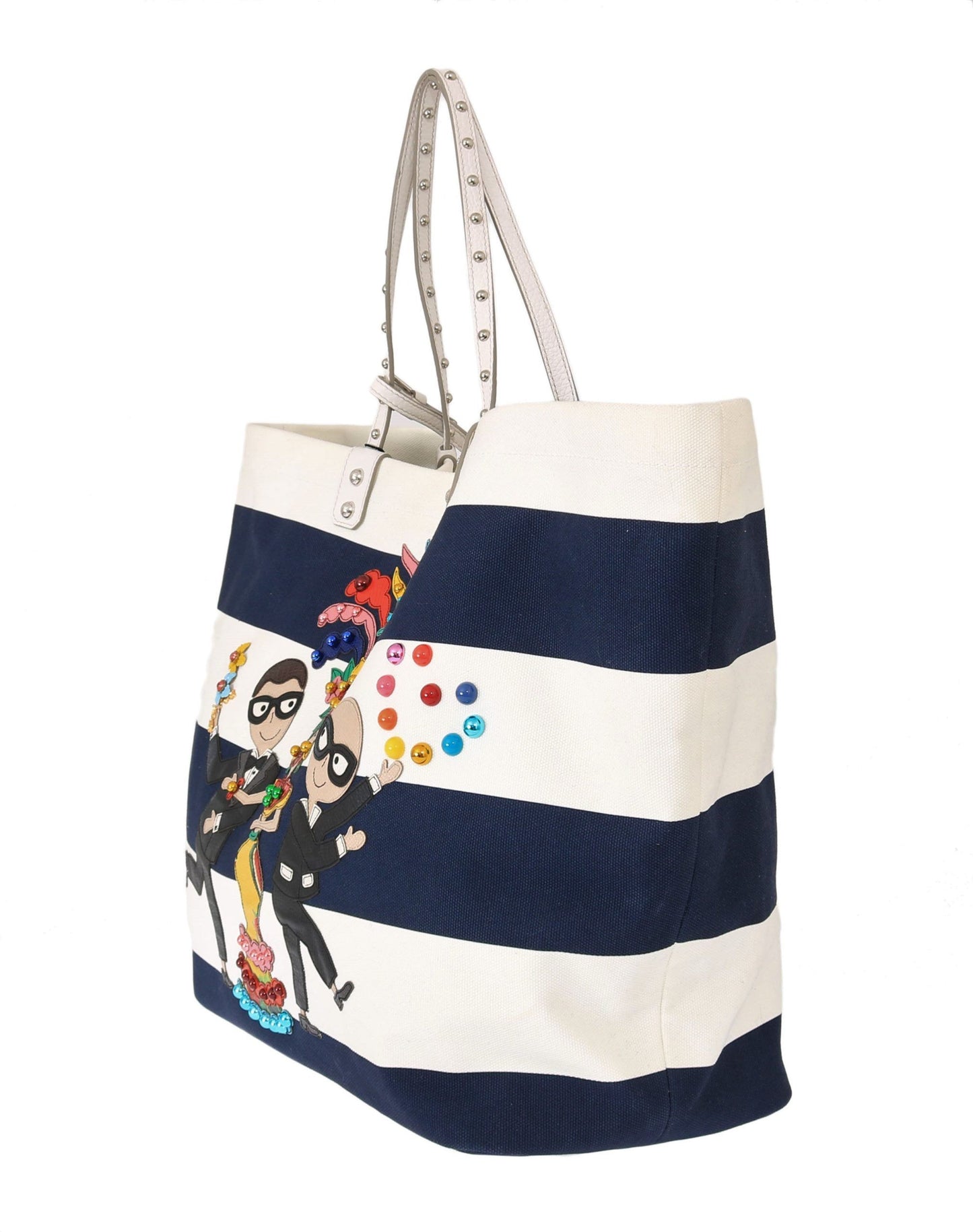 Blauer Canvas #dgfamily Einkaufstasche BEATRICE