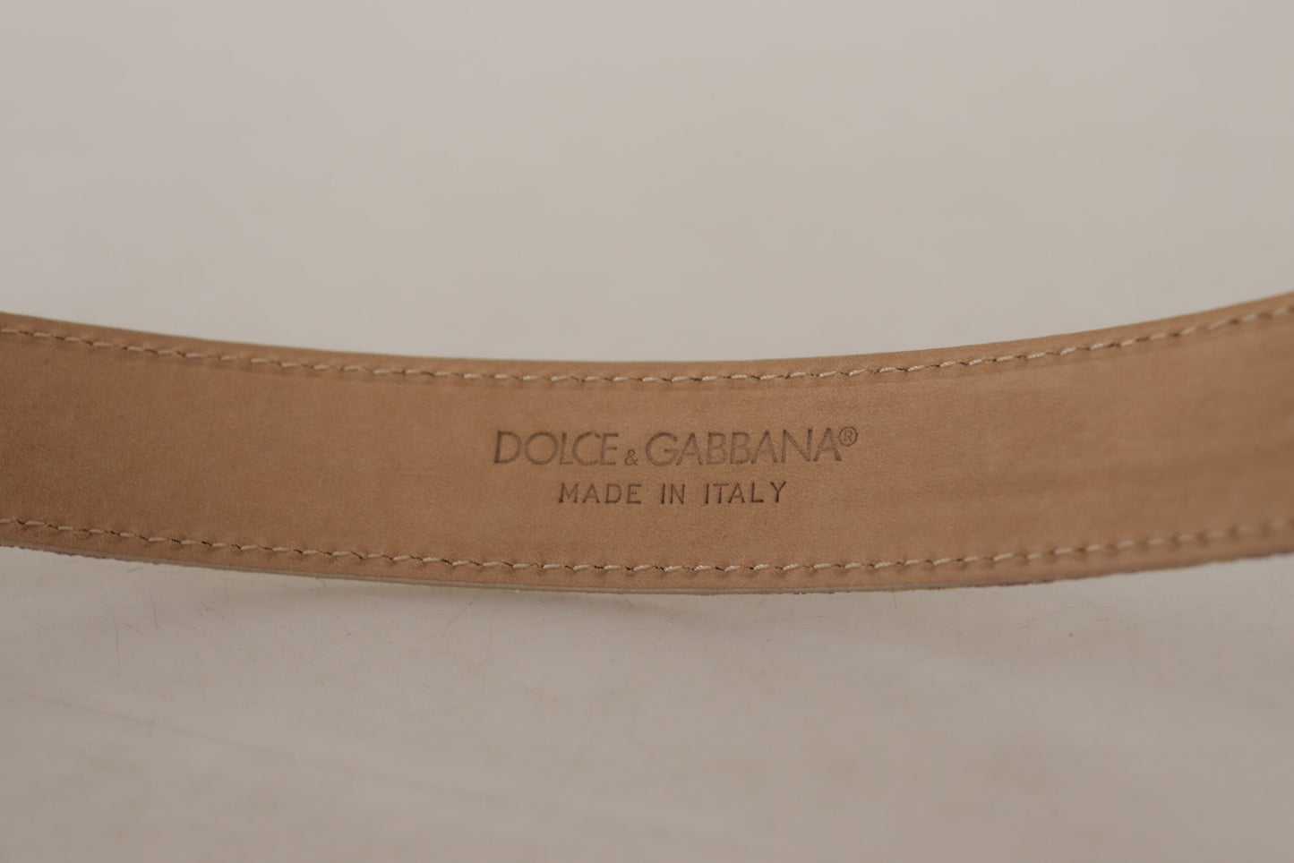 Rosafarbener Jacquard-GD-Logo-Gürtel mit goldener Metallschnalle