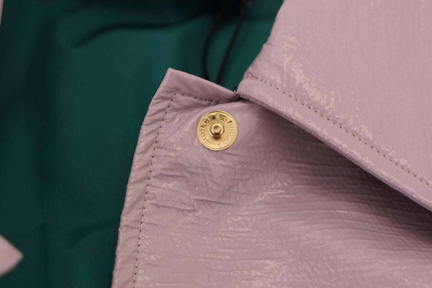 Lila Baumwolle Button Down Cropped Jacket