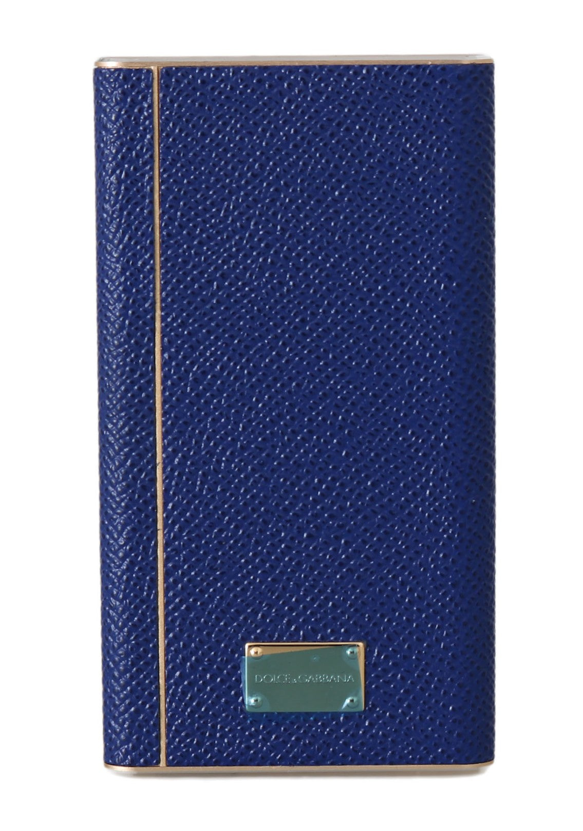 Ladegerät USB Blau Leder Power Bank