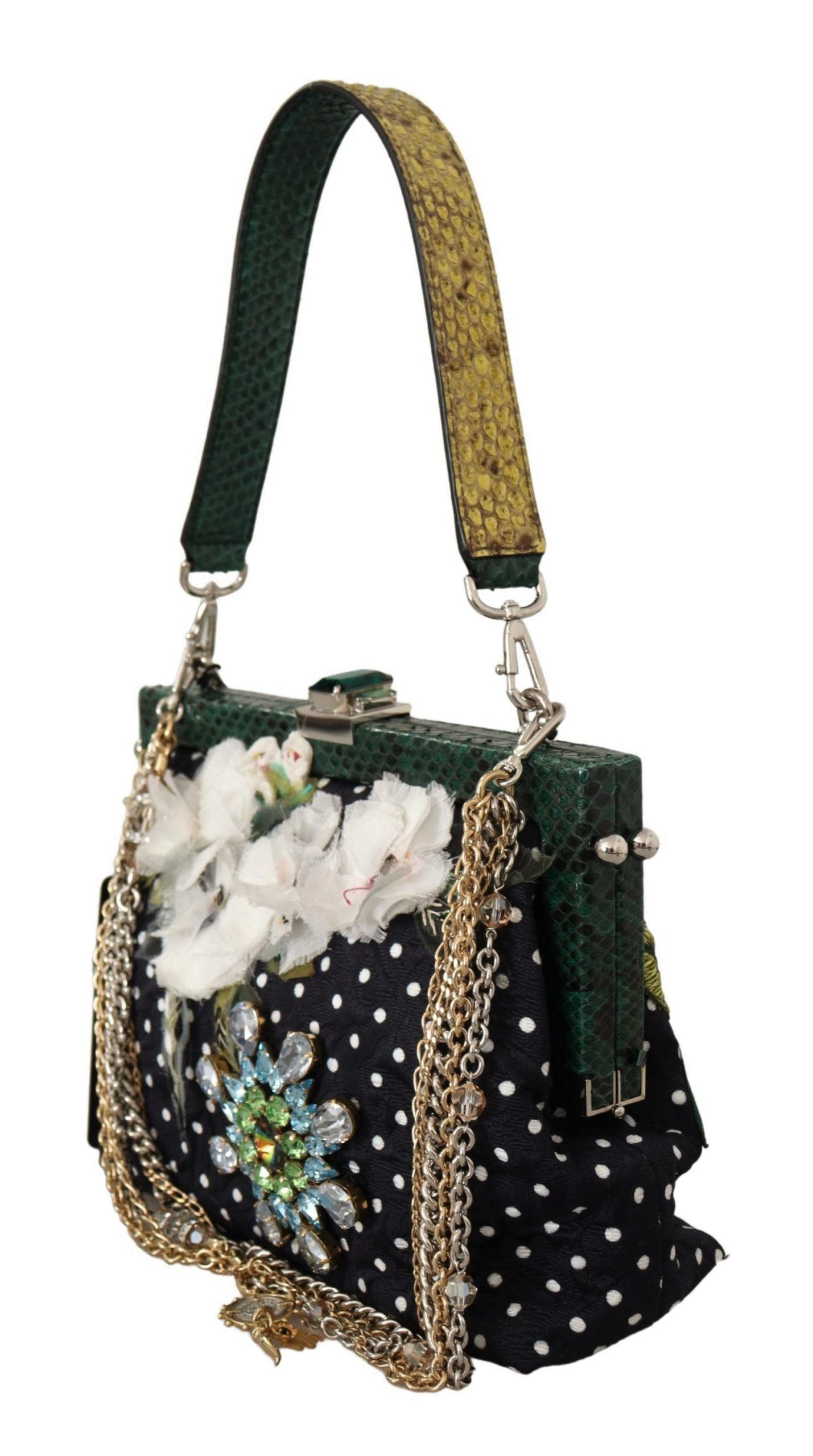 Schwarz Floral Kristall Schulter Borse VANDA Geldbörse