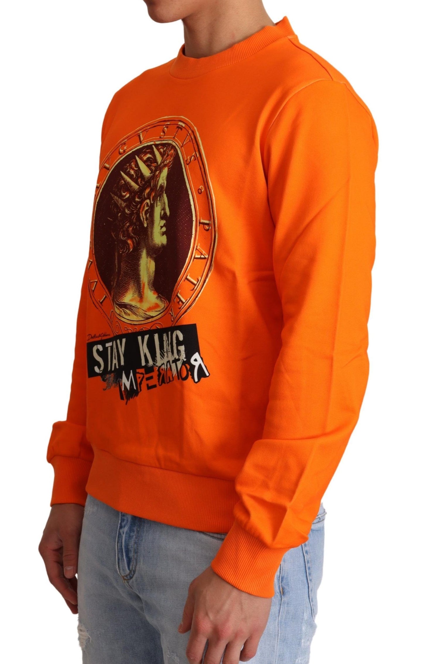 Orange King Ceasar Pullover aus Baumwolle