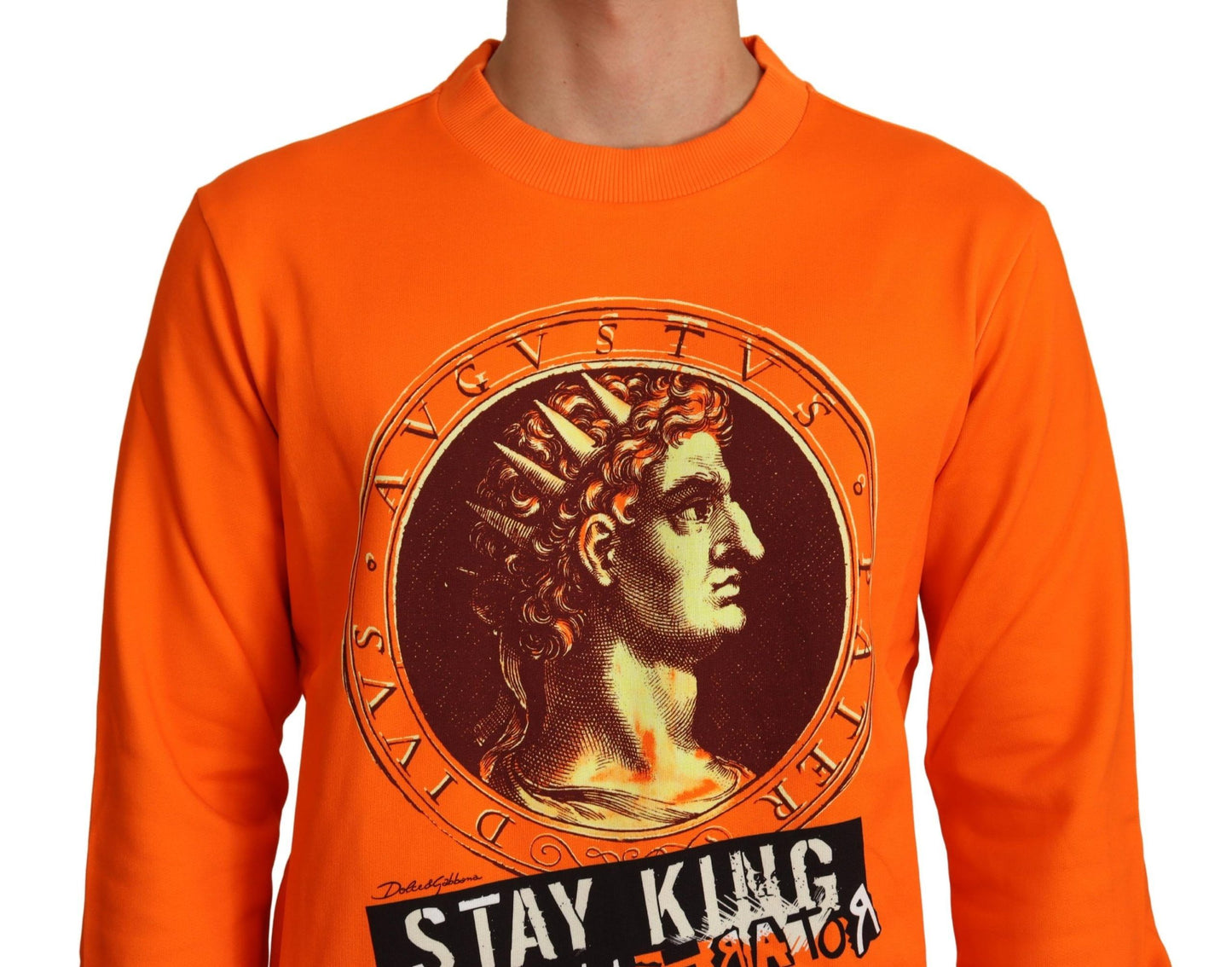 Orange King Ceasar Pullover aus Baumwolle