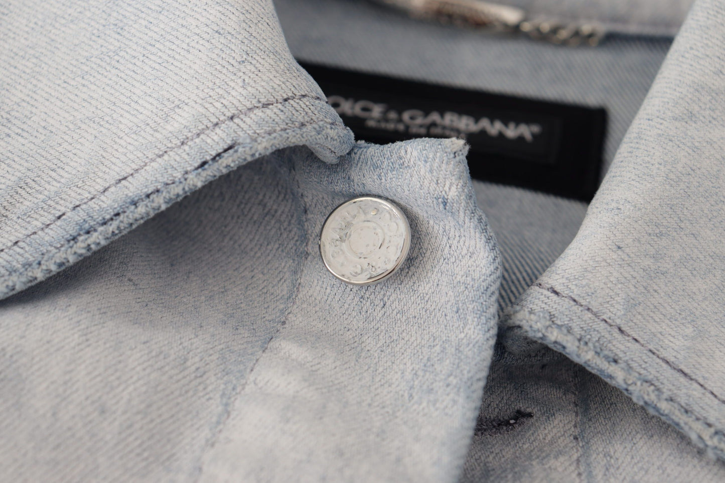 Hellblaue Baumwoll-Stretch-Denim-Jacke für Männer