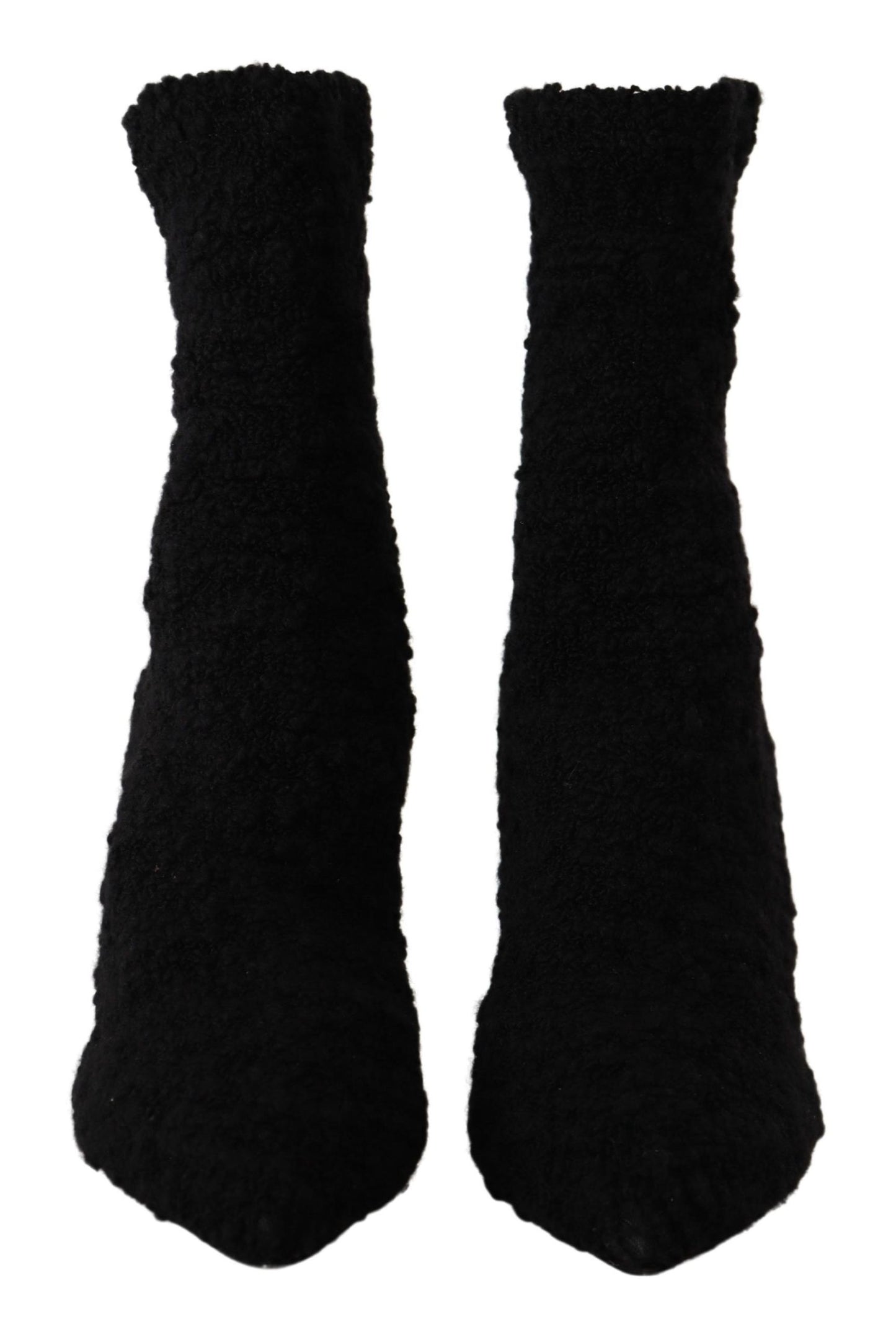 Schwarz Stiletto Heels Mid Calf Frauen Stiefel