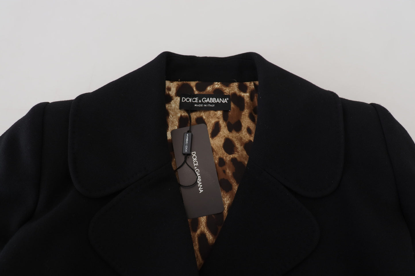 Schwarze Polyester-Blazerjacke mit zwei Brüsten