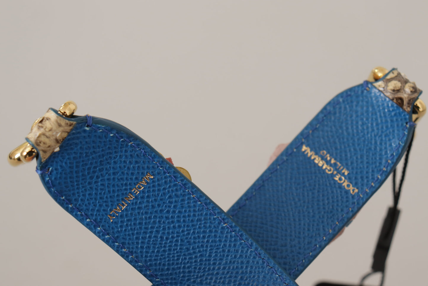 Beige Exotic Leather Crystals Schulterriemen (Kopie)