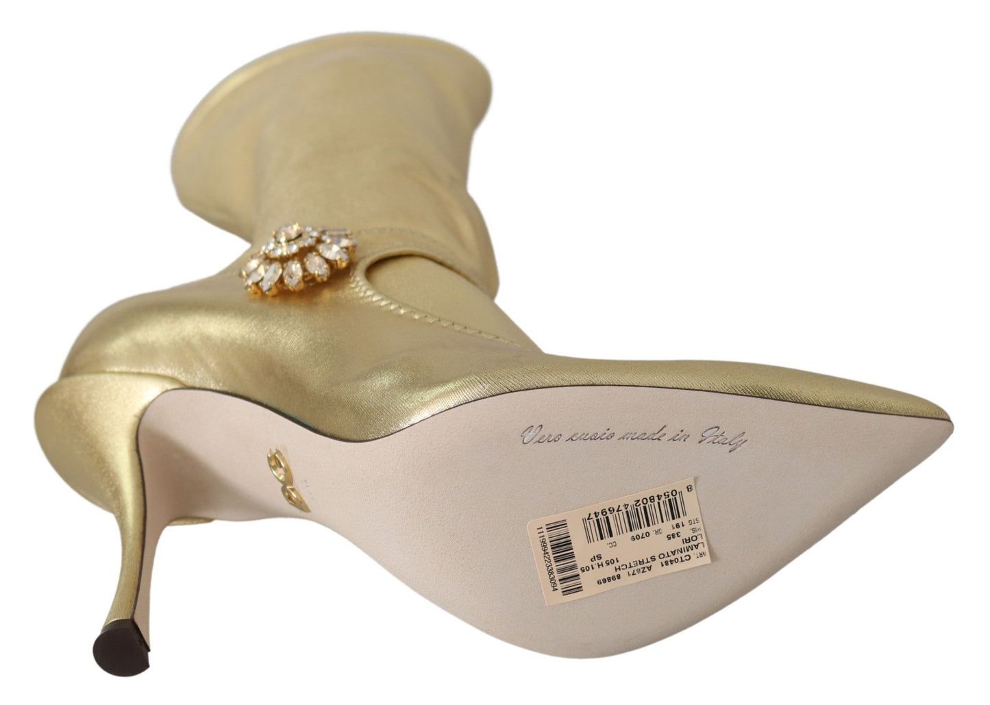 Gold Strassstiefel Socken Schuhe