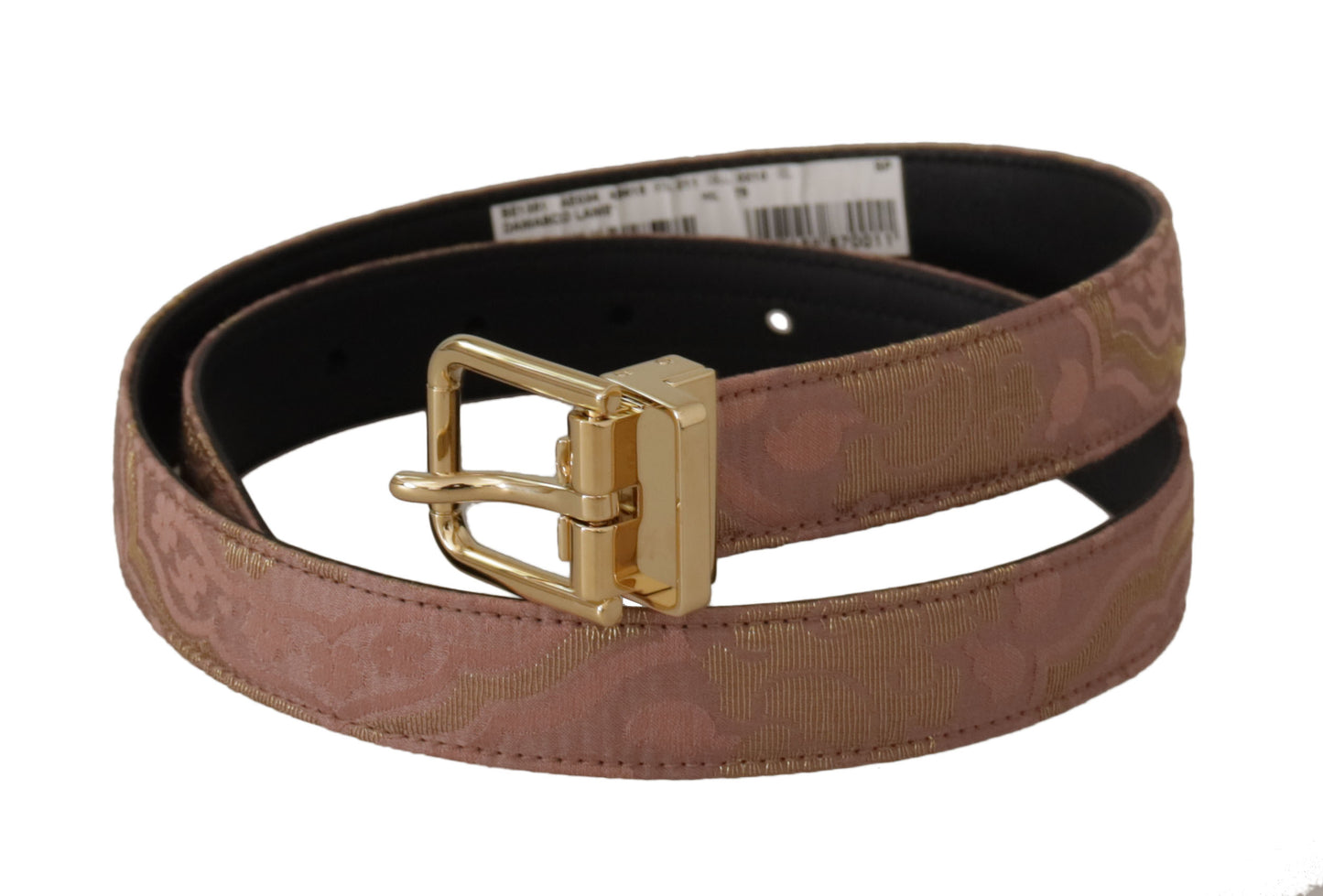 Rose Gold Leder Logo gravierte Metallschnalle Gürtel