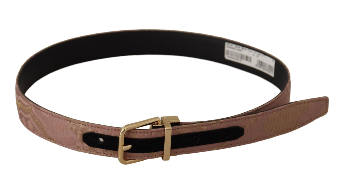 Rose Gold Leder Logo gravierte Metallschnalle Gürtel