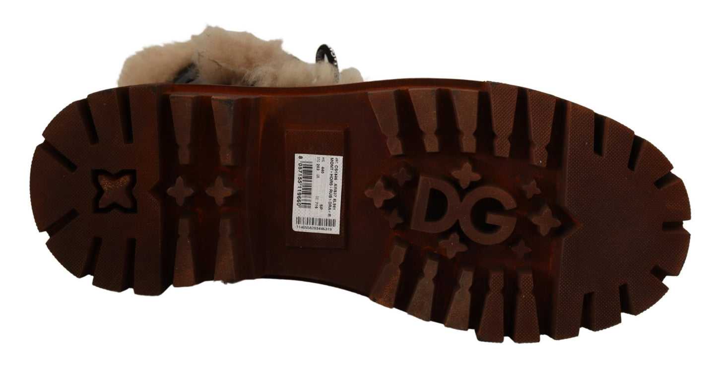Stiefel Winter Shearling Leder Gummischuhe