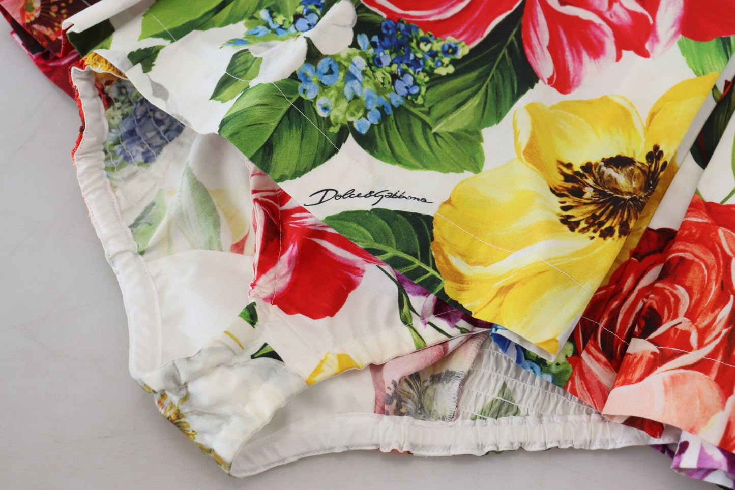 Multicolor Floral Print Baumwolle Body Suit Top