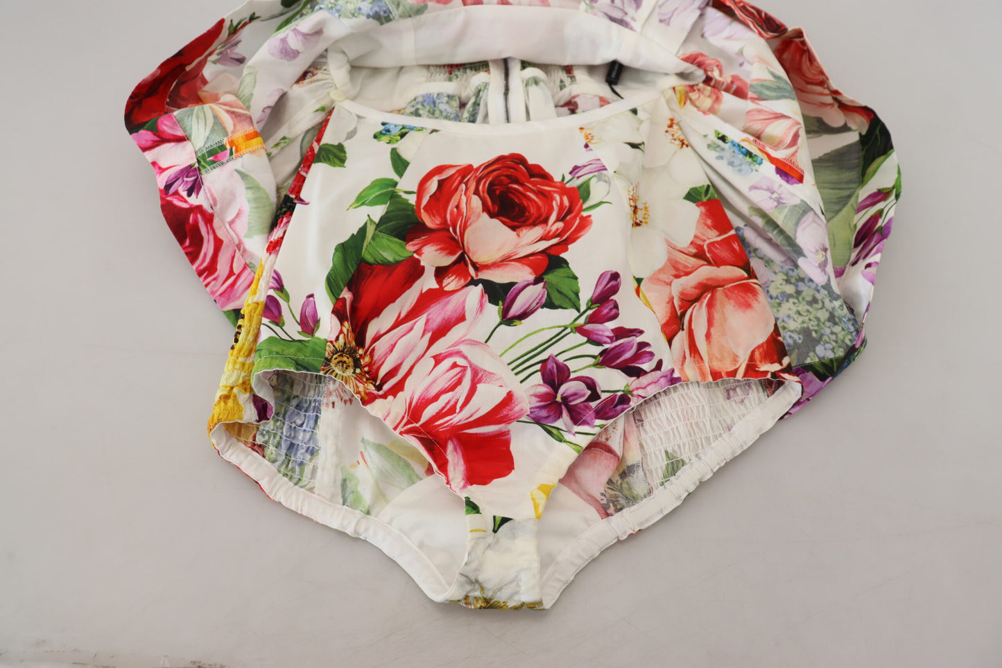 Multicolor Floral Print Baumwolle Body Suit Top