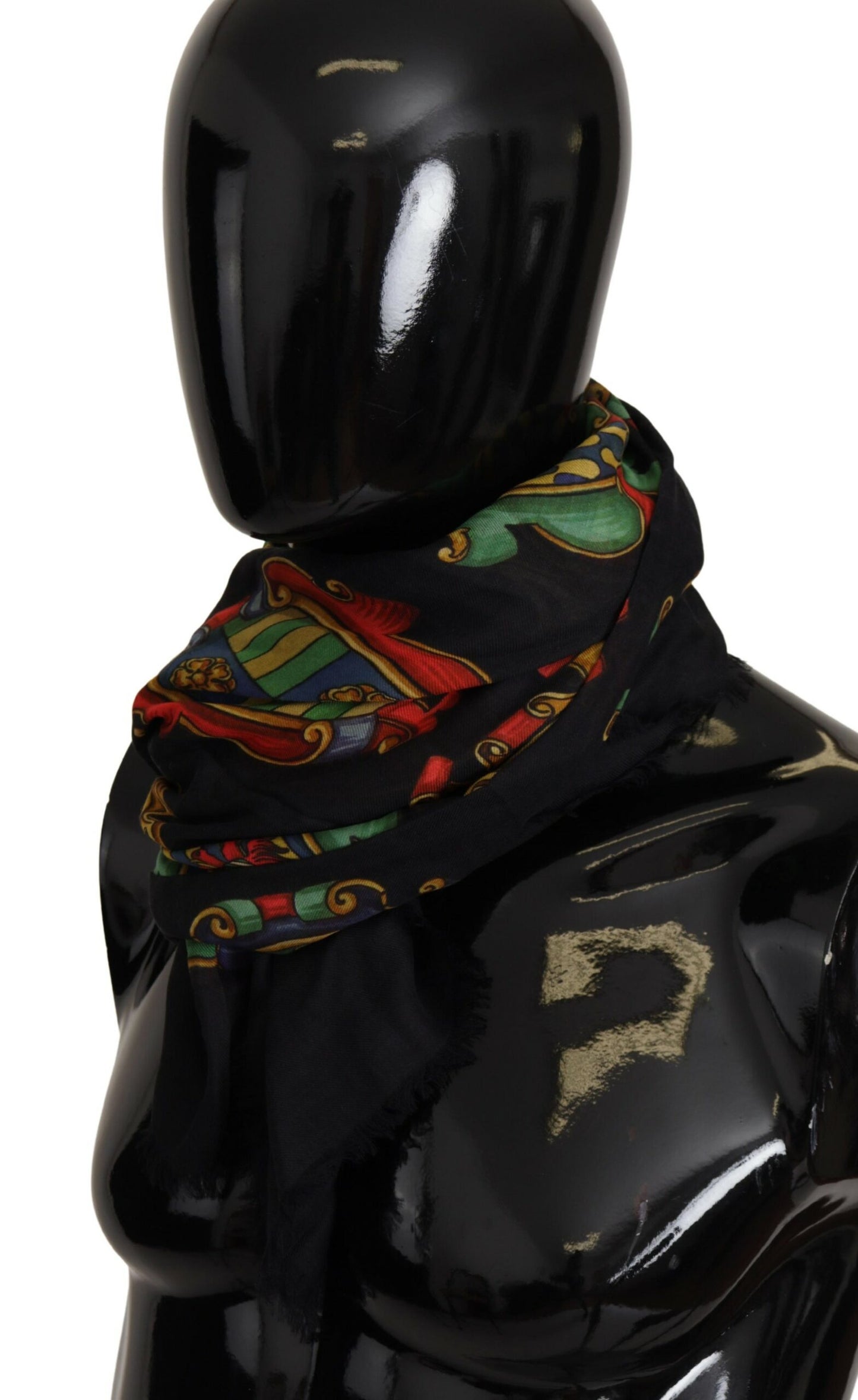 Multicolor bedruckter Schal Fransenschal