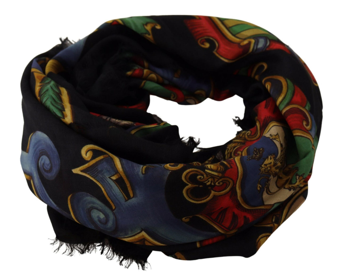Multicolor bedruckter Schal Fransenschal