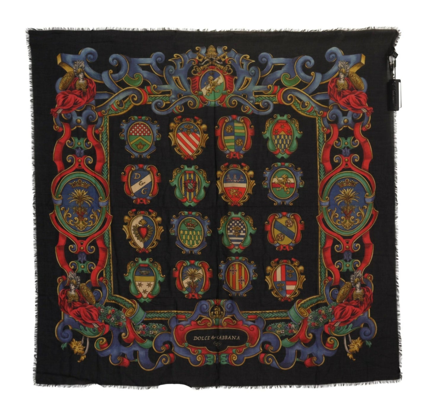 Multicolor bedruckter Schal Fransenschal