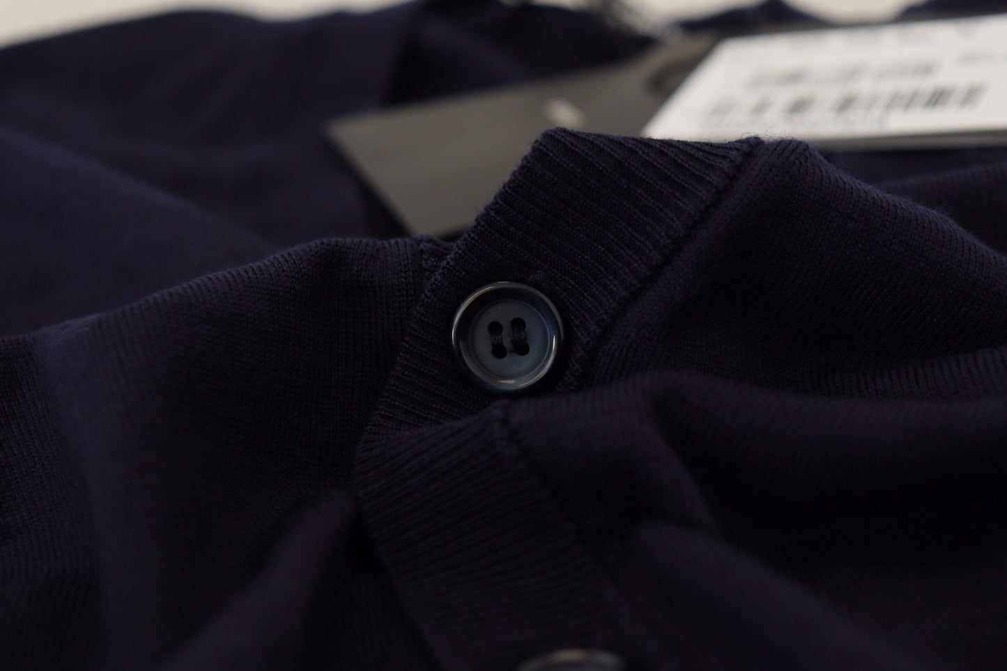 Blaue STAFF Daunen-Strickjacke aus Wolle