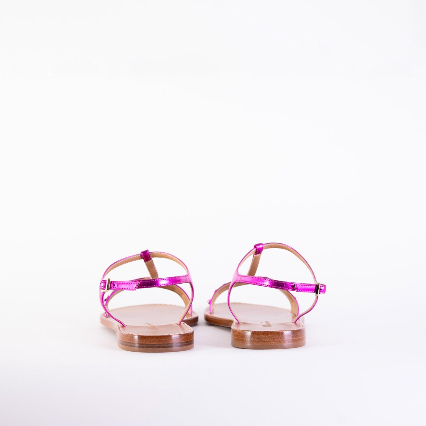 Tremiti-Sandalen aus Leder in Fuchsia