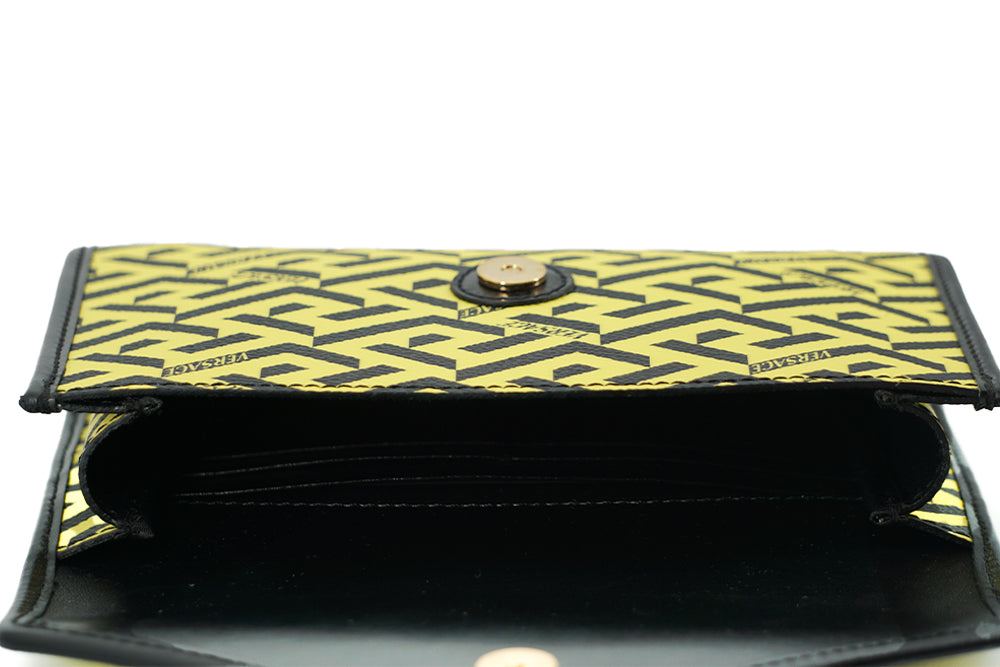 Gelbe Umhängetasche aus Canvas und Leder