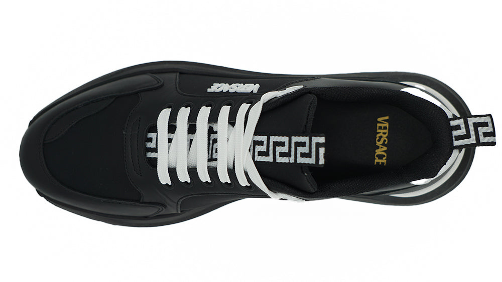 Schwarze Kalbsleder-Sneakers
