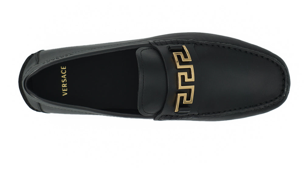 Schwarze Kalbsleder Loafers Schuhe